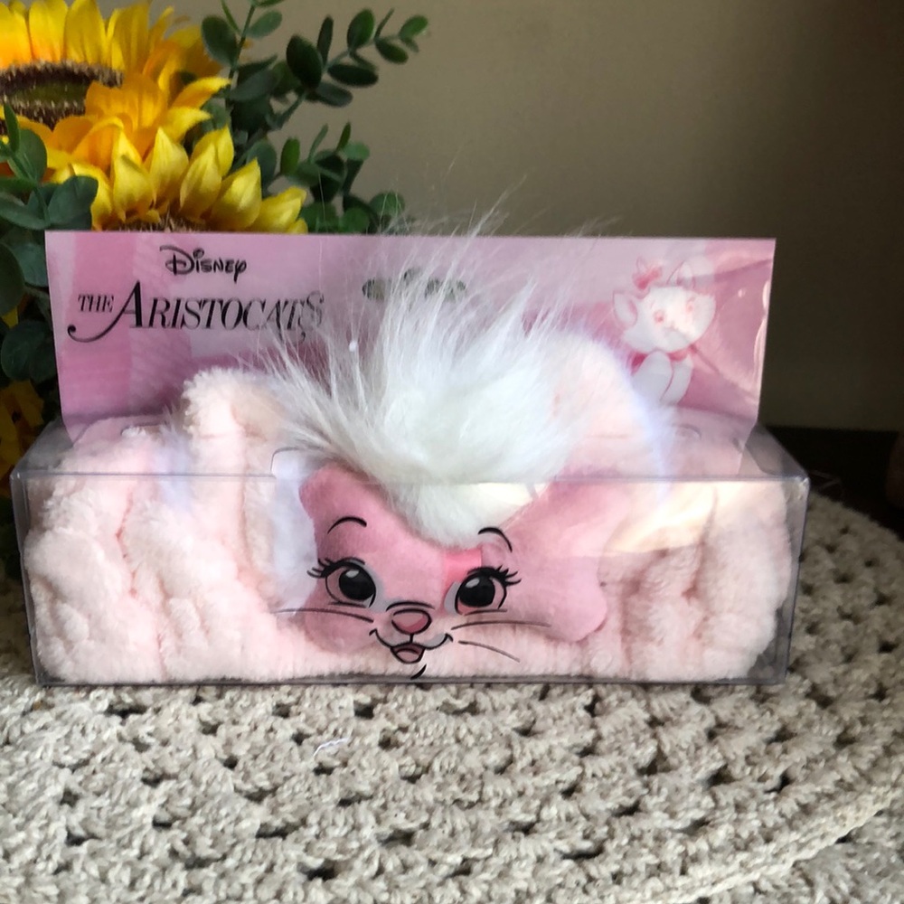 Disney The Aristocats Pink Marie Plush Headband with White Tuft